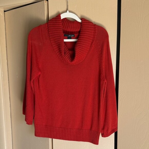 Willi Smith Vibrant Orange Turtleneck Sweater - Picture 1 of 3